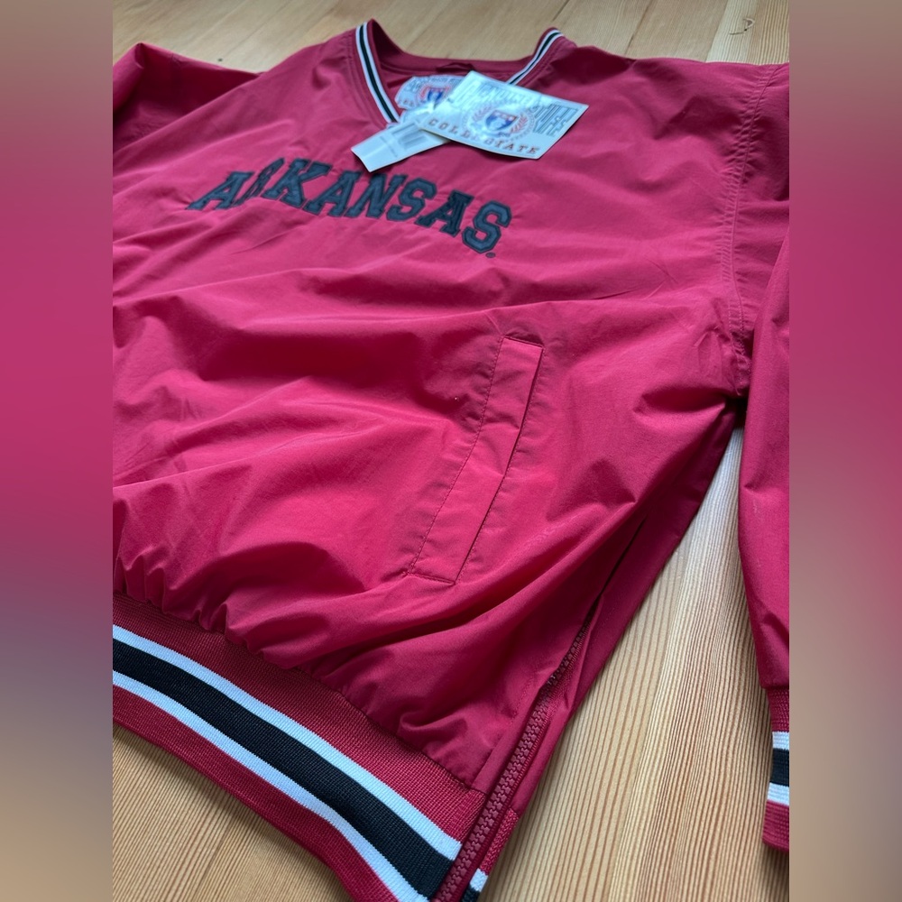 Arkansas Razorbacks Vintage Pullover Jacket Men’s XL 90s NWT! - Picture 3 of 13